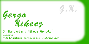 gergo mikecz business card